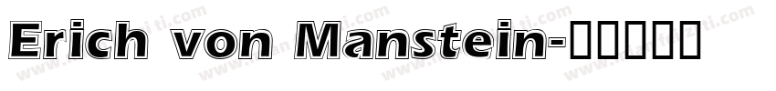 Erich von Manstein字体转换